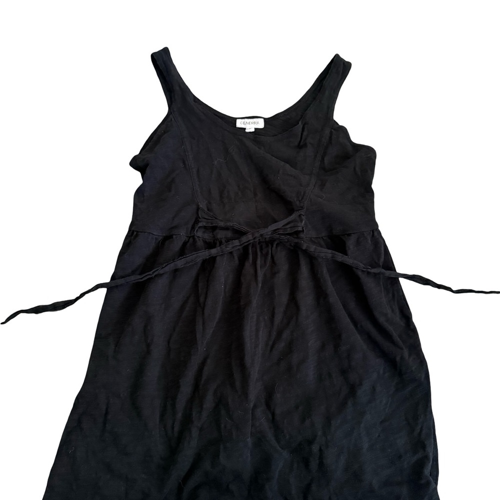 GENERRA Black Knit Tank with Scoop Neck